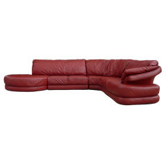 Used Monumental Sectional Leather Sofa