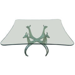 Bronze Greyhounds  Coffee Table