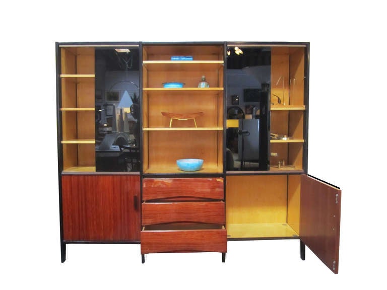 Midcentury French Bookshelf in Mahogany by Meubles Minvielle In Good Condition In Pasadena, CA