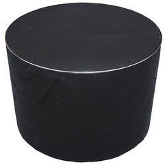 Karl Springer Style Swivel Black Lacquer Pedestal or Cocktail Table 9