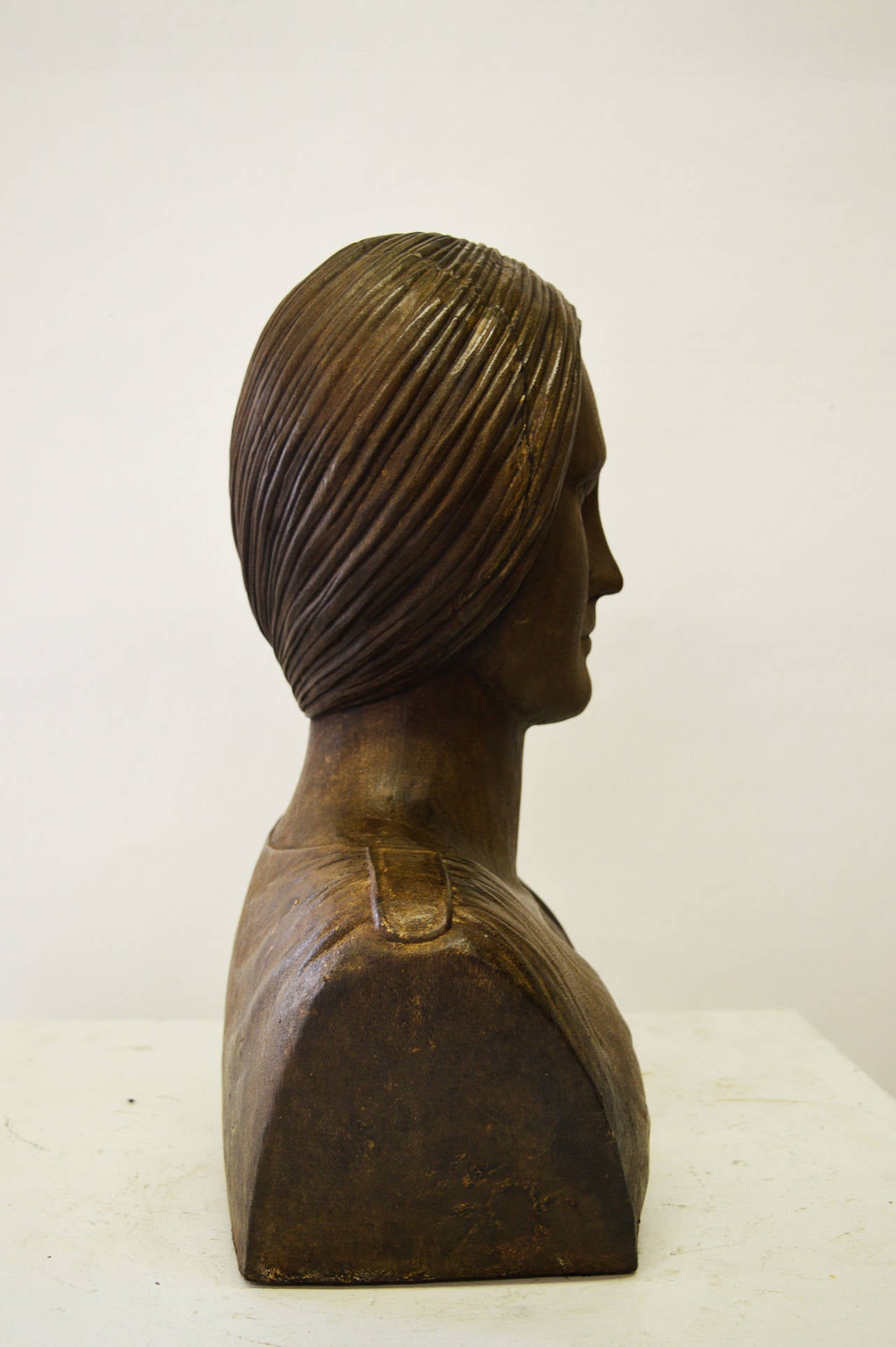 French Art Deco Wood Sculpture