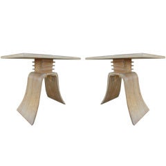 American Mid-Century Side Tables by Paul Frankl for Brown Saltman, Pair