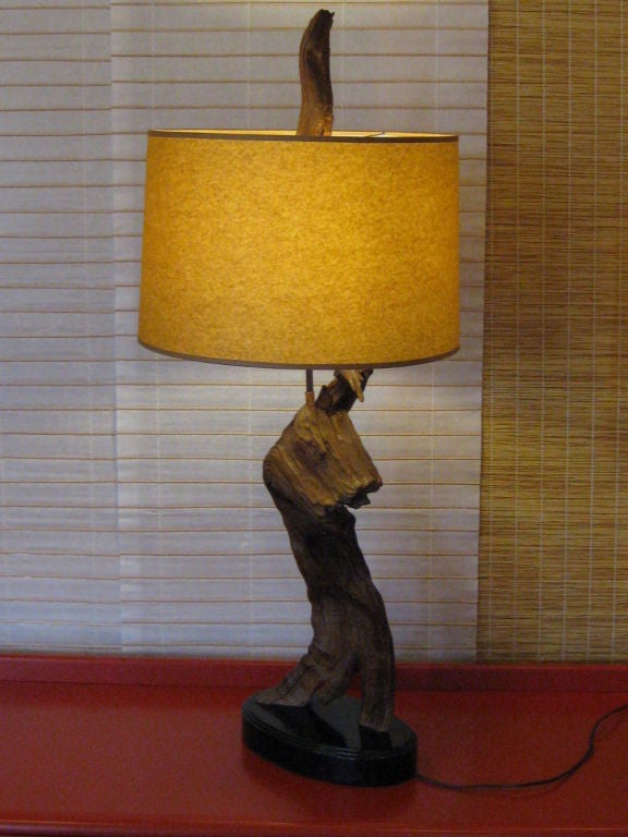 Mid-20th Century American Mid-Century Organic Drifwood Table Lamp