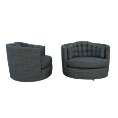 Pair of  Swivel Chairs by  Milo Baughman