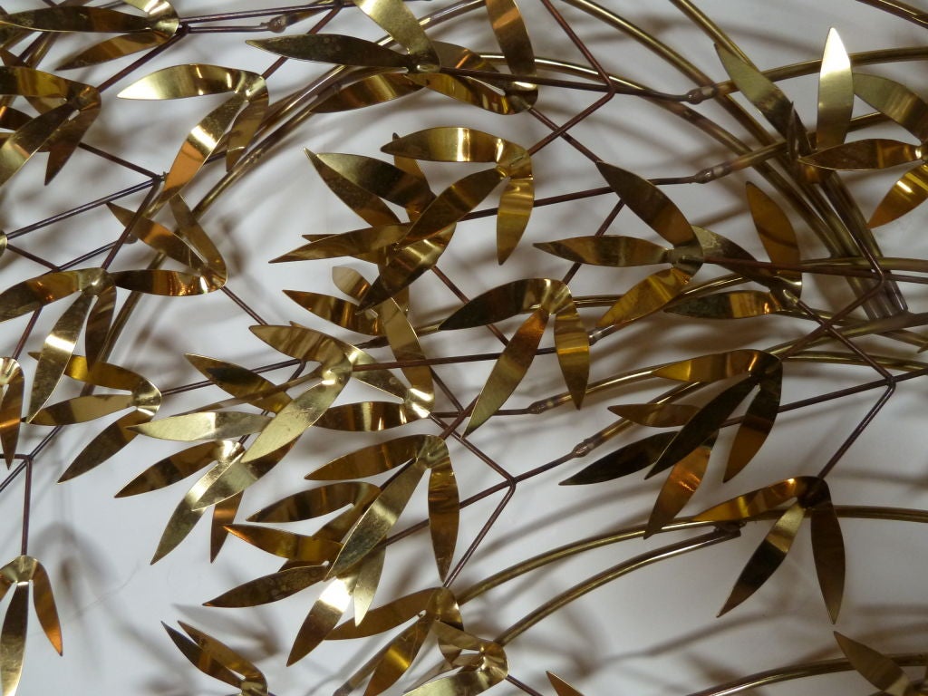 Late 20th Century Brass Sculpture of Bamboo by Curis Jere