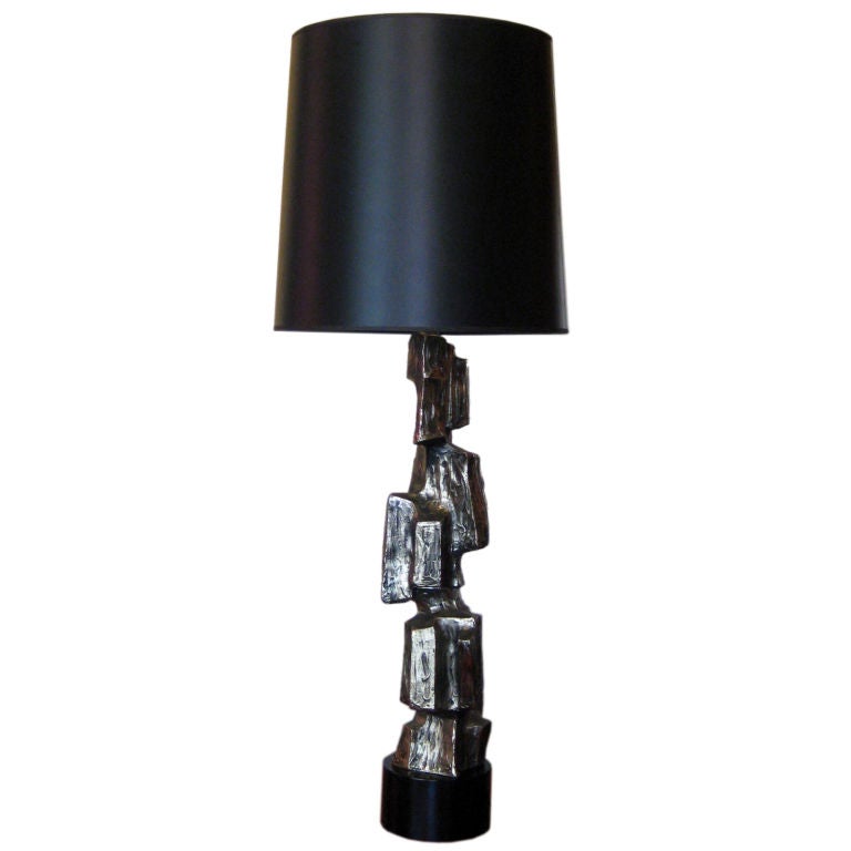 Sculptural Brutalist Table Lamp by Maurizio Tempestini