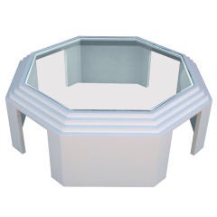 Mid-Century White Lacquer Octagonal Coffee Table 11