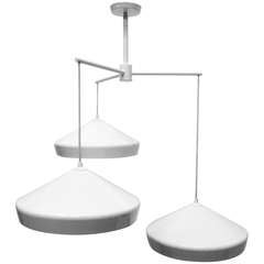 Unusual Pendant Light with Three Tiered Fixtures