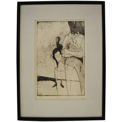 Semi Abstract Lithograph No. 4 on 10 by George de Groat 12