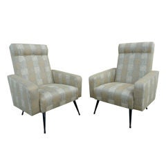 French Mid-Century Chairs by Erton, Pair