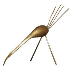 Austrian Mid-Century Brass Crane by Carl Aubock 5