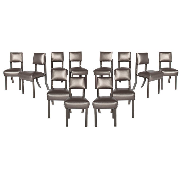 An Unusual Set Of 12 Chairs By Lenny Steinberg