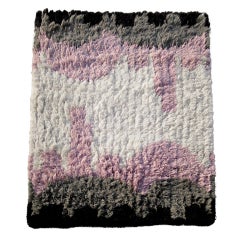 Patterned Shag Area Rug in Wool