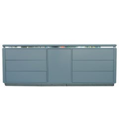 Vintage Lacquered Grey Dresser  by Lane