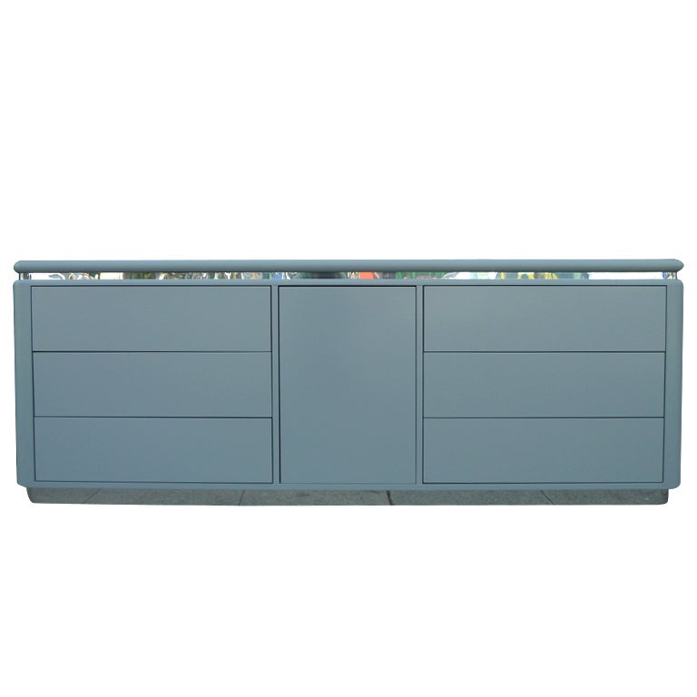 Lacquered Grey Dresser  by Lane