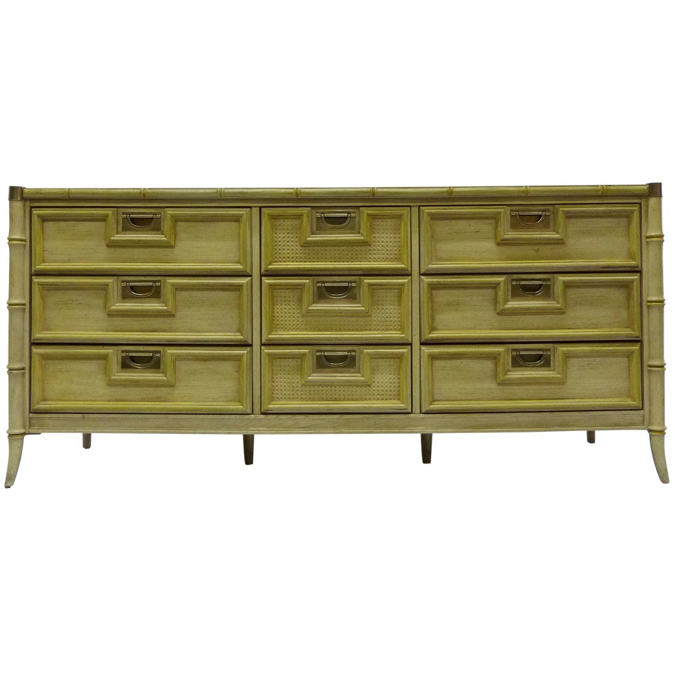 Stanley Faux Bamboo Dresser