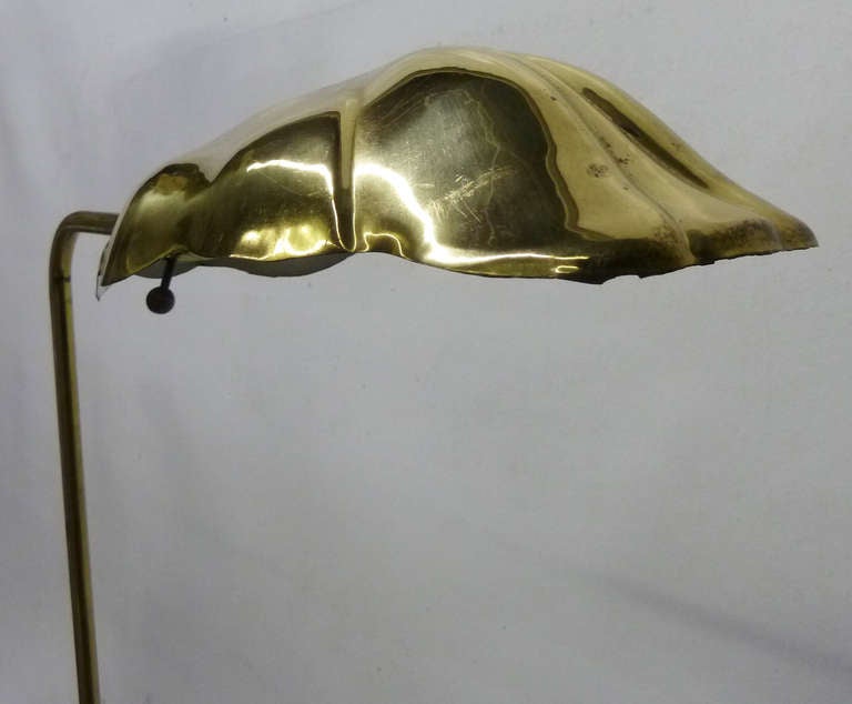 Italian Brass Floor Lamp by Tommaso Barbi for Chapman 1