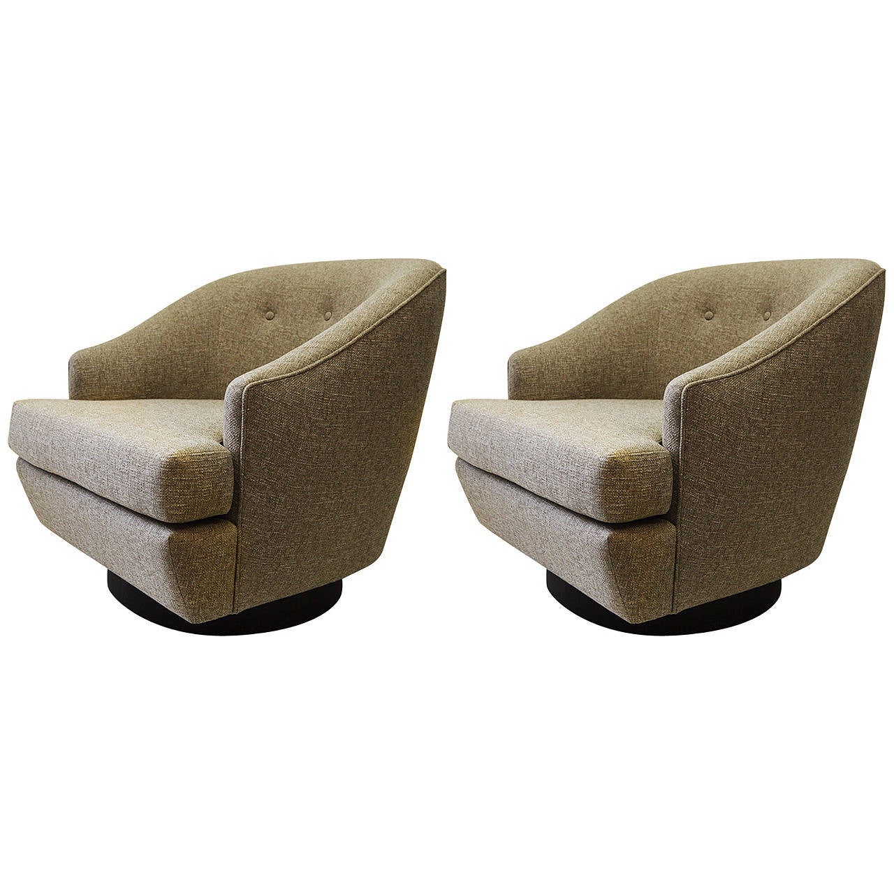 Harvey Probber Pair of Swivel Chairs at 1stDibs