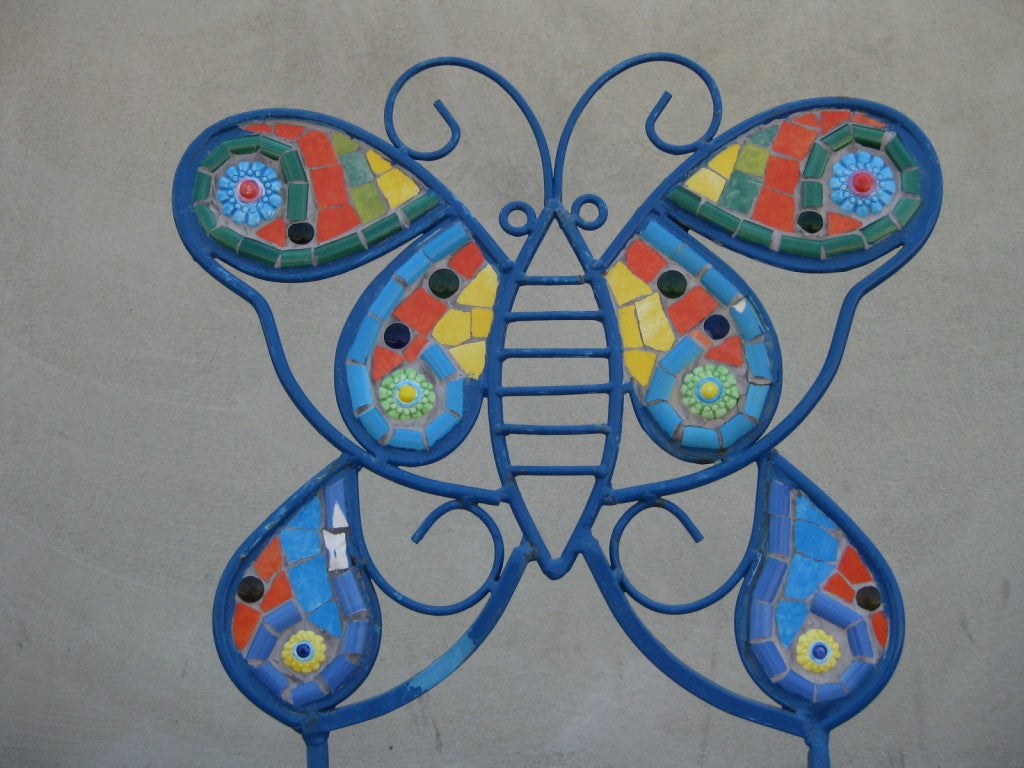 stained glass butterfly chair