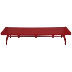 Red Lacquer Coffee Table by Edmund Spence