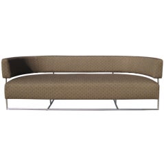 Curved Sofa with Chromed Base