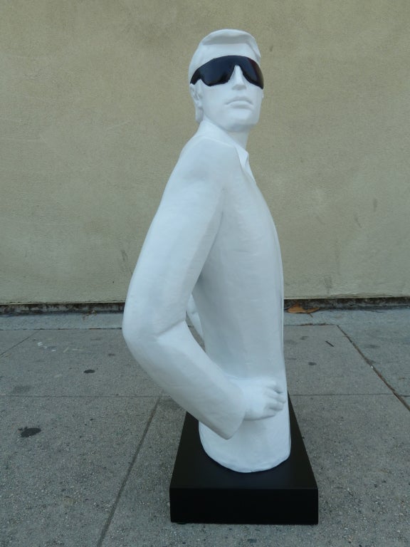 Sculpture of a Dapper Man by Fisher for Austin Productions In Excellent Condition In Pasadena, CA