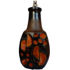 French Ceramic Table Lamp from Vallauris