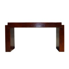 Leather Architectural Console by Jett Knight