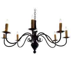 Mid-Century Elegant Metal Chandelier 5