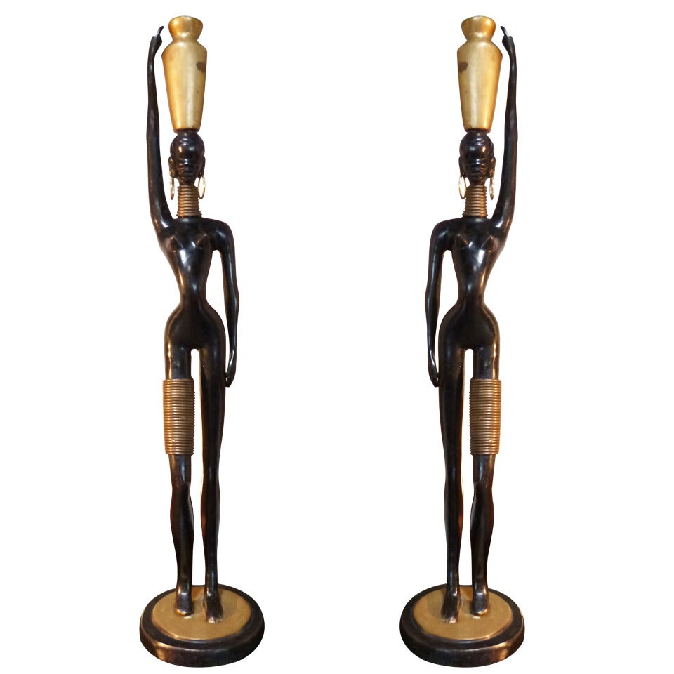Pair of Large African Figures by Hagenauer
