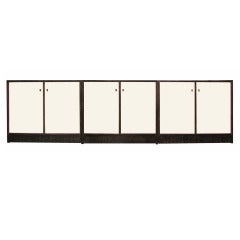 Matching Credenzas in Cerused Oak, Set of Three
