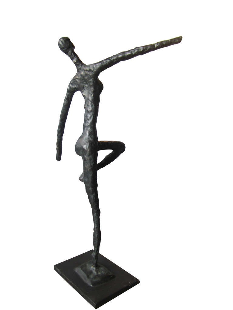 Bronze Sculpture of Dancing Woman In Excellent Condition In Pasadena, CA