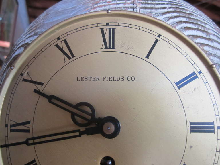 Brass Unusual German  Hanging Clock by Lester Fields Co