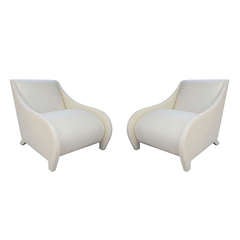 Pair of  1980s Lounge Chairs by Stanley Jay Friedman for Bonaventure