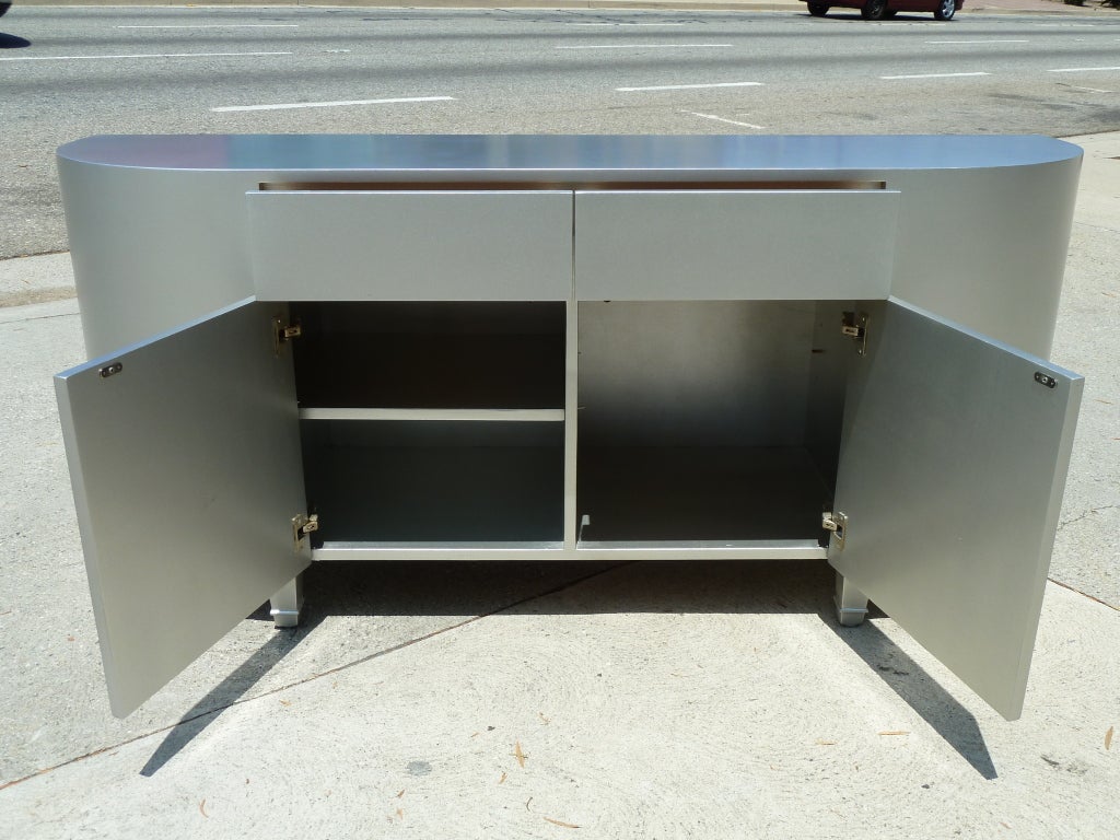 Mid-Century Modern Stunning Silver Lacquer Buffet