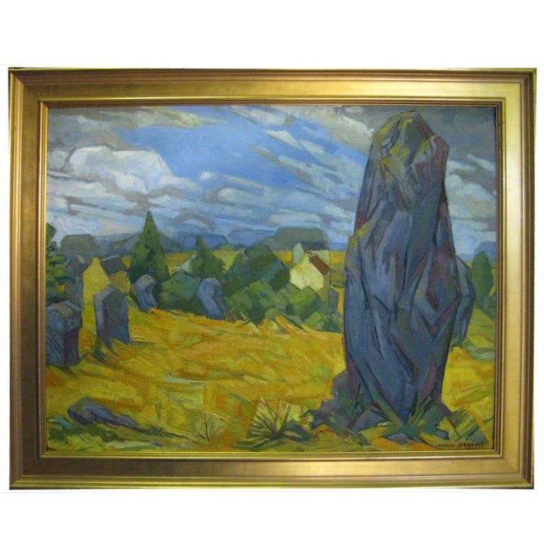 French Mid Century Landscape Painting by Maurice Herault