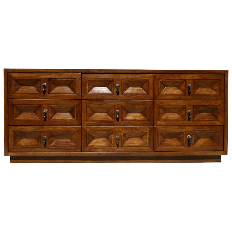 Mid-Century American of Martinsville Walnut Dresser