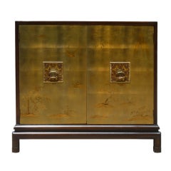 Gold Leaf & Lacquer Buffet by Renzo Ruttili