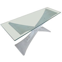 Dynamic X-Shaped Lucite Console