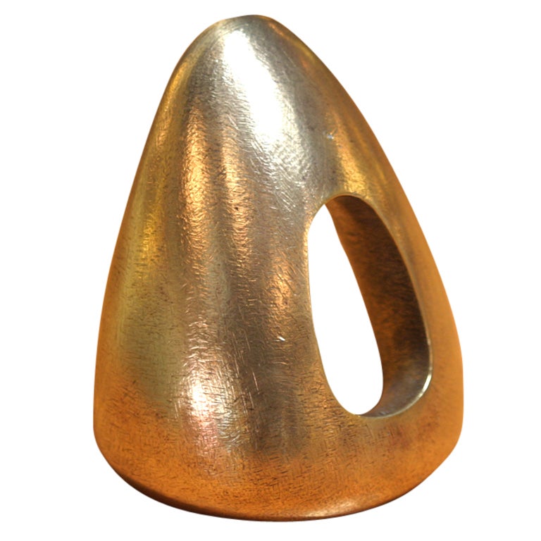 Austrian MIdCentury Brass Bookend / Paper Weight by Carl Auböck at 1stdibs