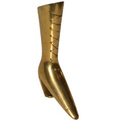 Austrian Mid-CenturyPlayful Bottle Opener in Shape of Lady's Boot by Carl Auböck