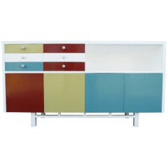 Playful Mid-Century Lacquered Storage Cabinet