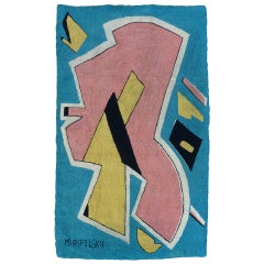 Mid-Century Playful Abstract Tapestry by Miripolsky 11