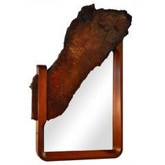 Mix of Redwood and Red Pine Framed Mirror