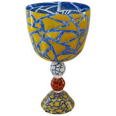 Vintage Colorful Oversized Goblet by the "Beck"