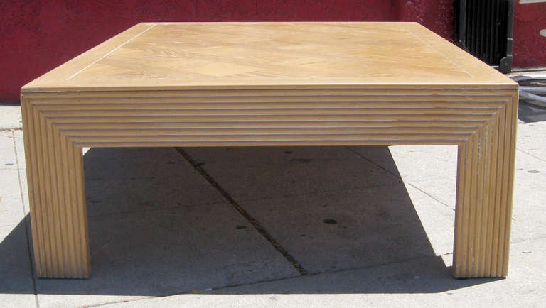 Parquet Top Coffee Table by Lane In Excellent Condition In Pasadena, CA