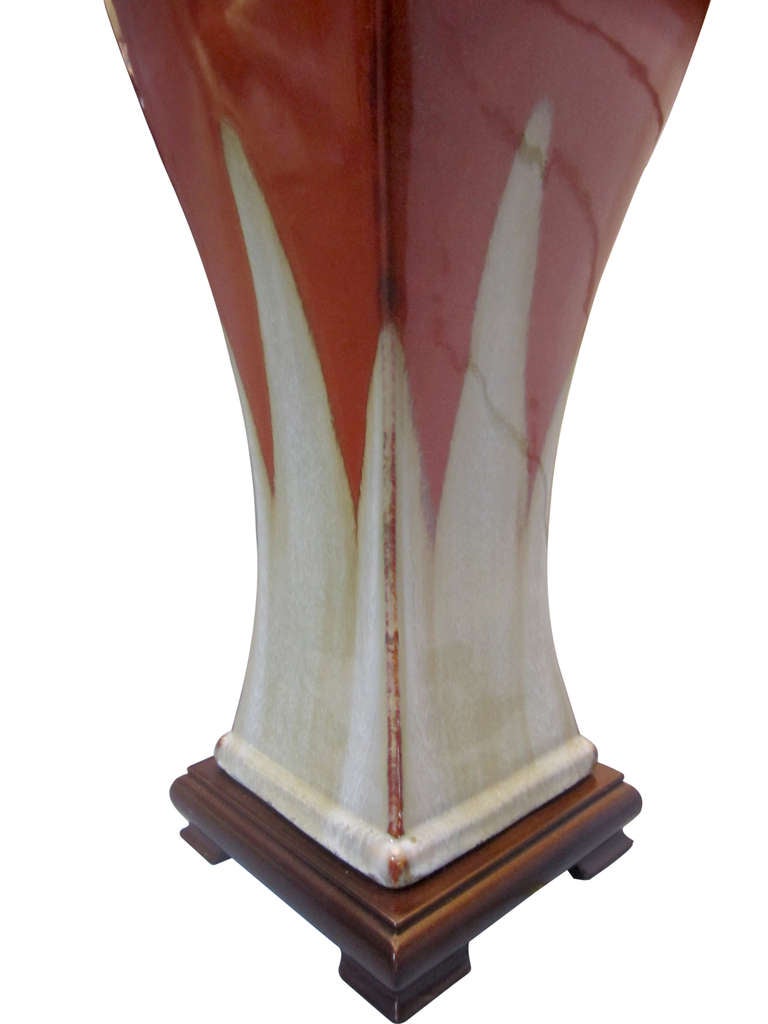 Pair of Mid-Century Modern Glazed Ceramic Lamps 3