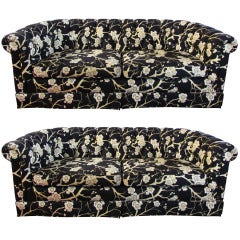 Vintage Elegant Hollywood Regency Sofas, Pair