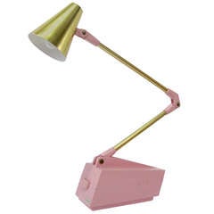 Vintage Pink Princess Lamp by Tensor