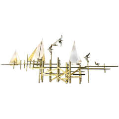 Nautical Metal Wall Sculpture by Curtis Jere